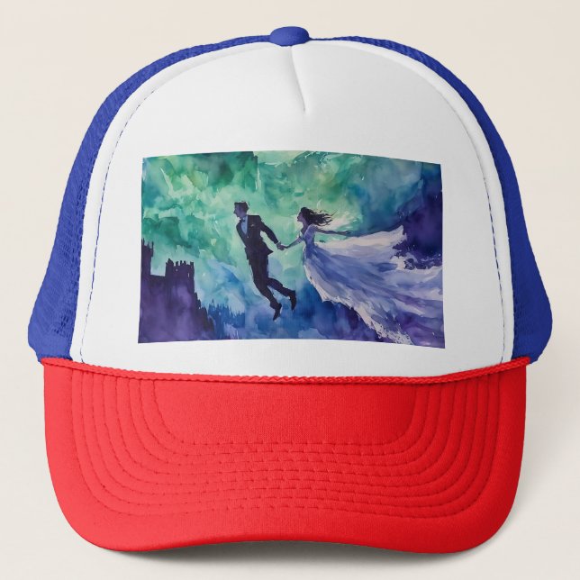 Casquette Amateurs de vol - Peinture aquarelle (Devant)