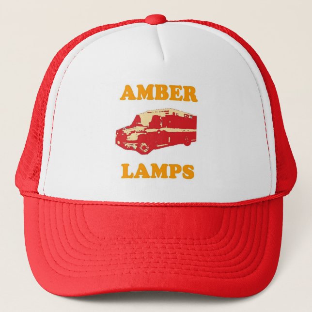 Casquette AMBRE de camionneur de LAMPES (Devant)