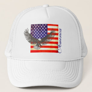 Casquette américain du drapeau et de l'aigle d'Amé