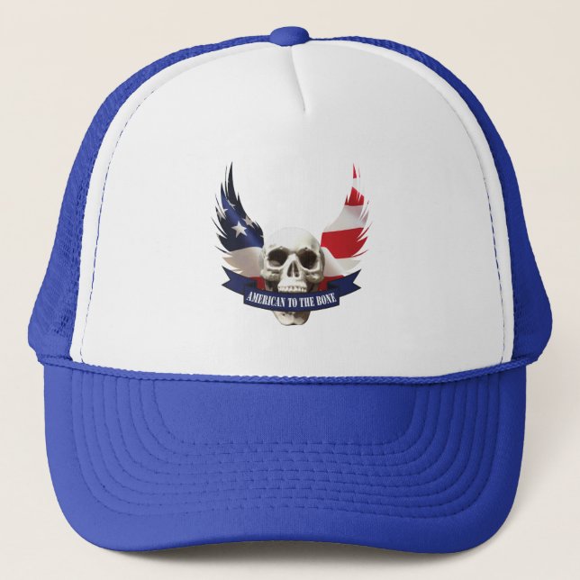 Casquette Américain jusqu'à l'Os Crâne (Devant)