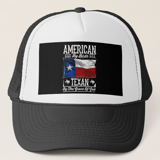 Casquette Américain par naissance. Texan par la Grâce de (Devant)