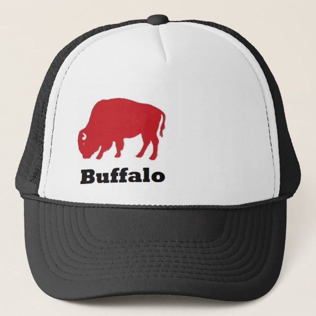 Casquette américain rouge de camionneur de Buffalo (Devant)
