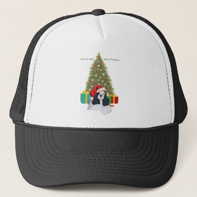 Casquette American Cocker Spaniel Noël (Devant)