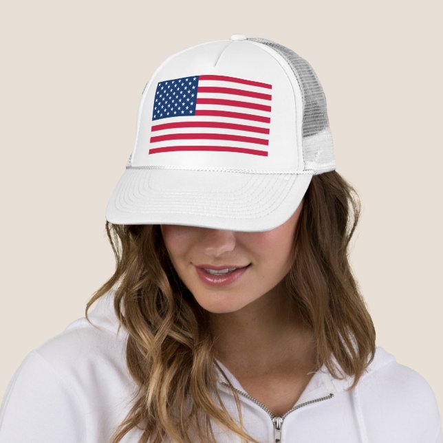 Casquette American Flag Trucker Hat Patriotic (En situation)