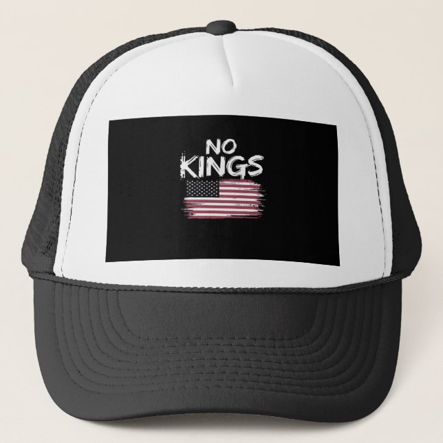 Casquette American Flag Upside Down Distress No Kings Long F (Devant)
