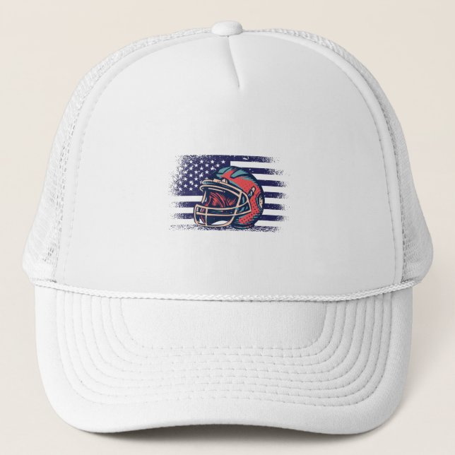 Casquette American Football Fan Jersey Shirt USA Flag (Devant)