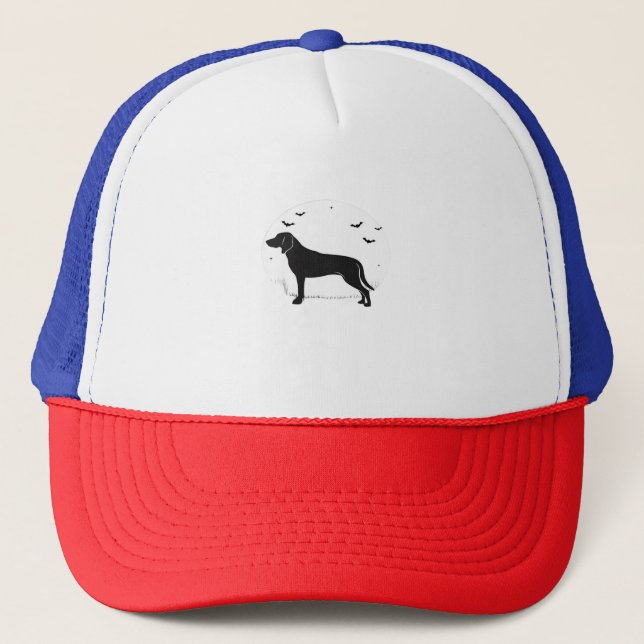 Casquette American Foxhound Dog - Halloween Moon Silhouette (Devant)