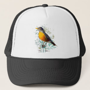 Casquette American Robin Bird Wildlife Art