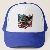 American Soldier Eagle USA Drapeau Patriotique Art
