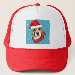 Casquette American Staffordshire Terrier père Noël