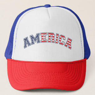 Casquette Amérique blanc bleu rouge