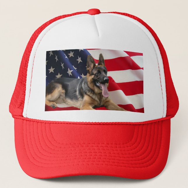 Casquette Amérique de berger allemand (Devant)