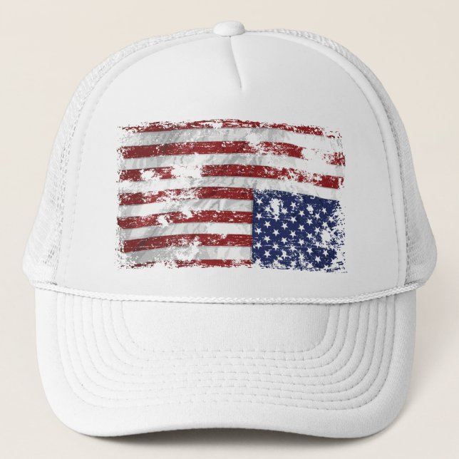 Casquette Amérique en détresse - À l'envers du drapeau (Devant)
