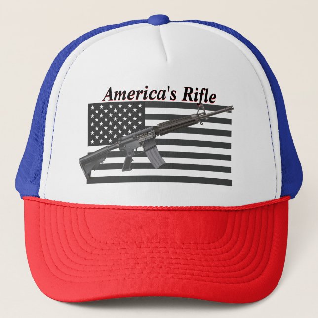 Casquette Amérique Rifle USA Drapeau Favori Rifle MSR AR15 (Devant)