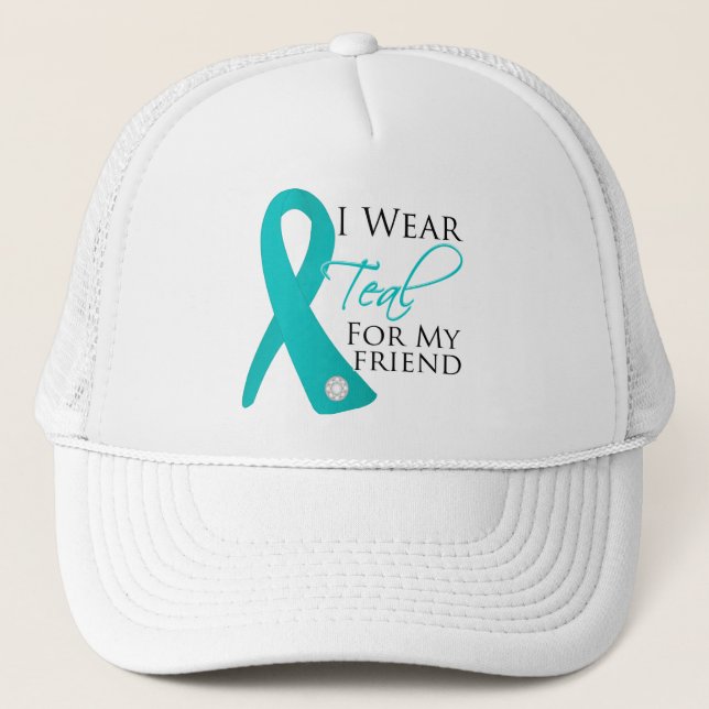 Casquette Ami - Ribbon Turquoise Cancer de l'ovaire (Devant)