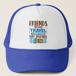 Casquette Amis De Voyage Qui Voyagent Ensemble