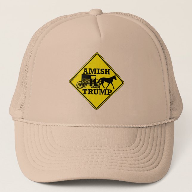 Casquette Amish Pour Trump Horse Et Buggy Humour Politique (Devant)