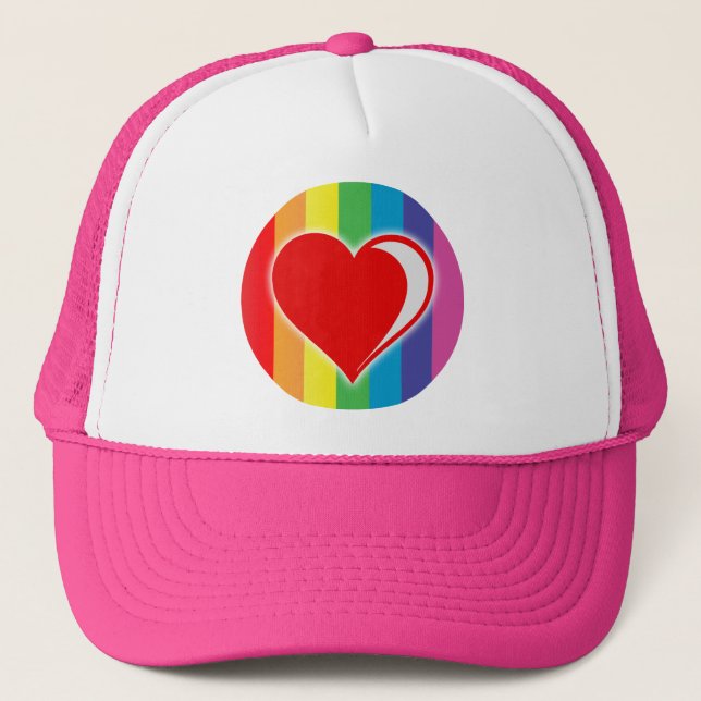 Casquette amour arc-en-ciel. (Devant)