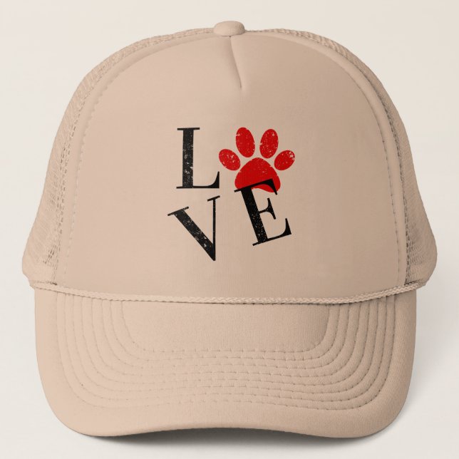 CASQUETTE AMOUR BRANCHÉ MÈRE DE CHIEN PATTE (Devant)