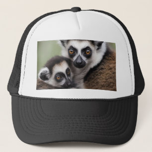 Casquette **"Amour de la mère : Mummy and Baby Lemur Cuddlin