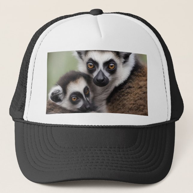 Casquette **"Amour de la mère : Mummy and Baby Lemur Cuddlin (Devant)