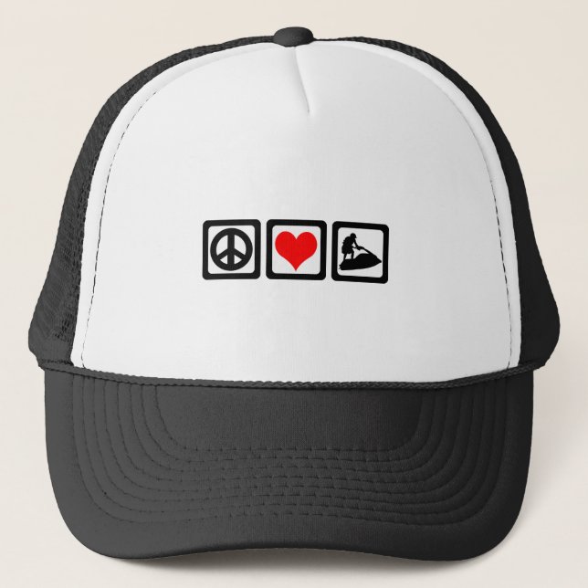 Casquette Amour de paix jetskiing (Devant)