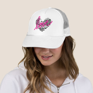 Casquette Amour du coeur rayé