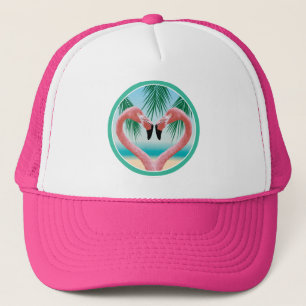Casquette Amour du Flamant rose (Saint-Valentin tropical)