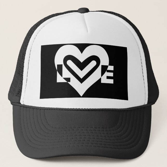 Casquette Amour en blanc (Devant)