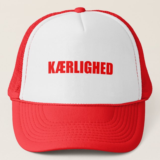 Casquette Amour en danois. Kaerlighe (Devant)