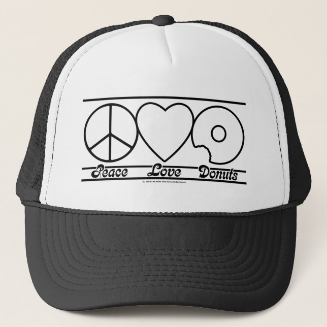 Casquette Amour et butées toriques de paix (Devant)