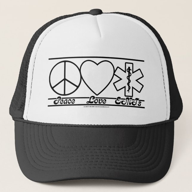 Casquette Amour et EMTs de paix (Devant)