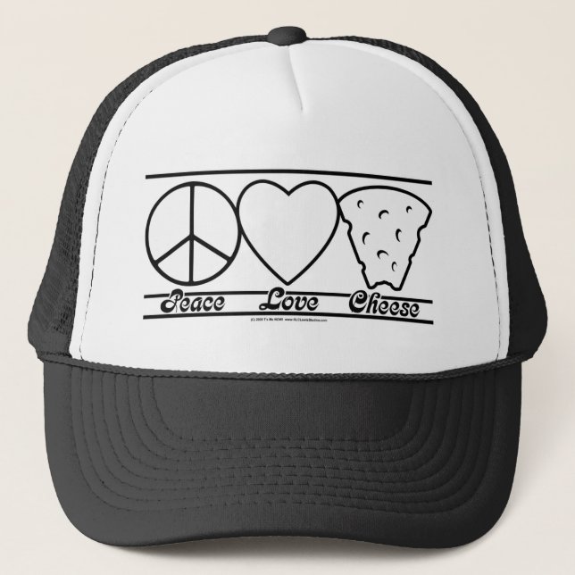 Casquette Amour et fromage de paix (Devant)