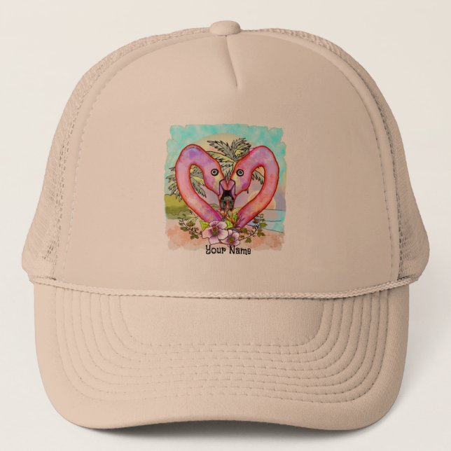 Casquette Amour Flamant rose (Devant)