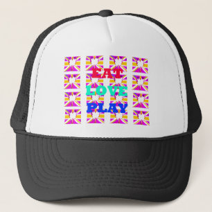 Casquette Amour Manger Jouer Coeur Hakuna Matata couleurs.pn