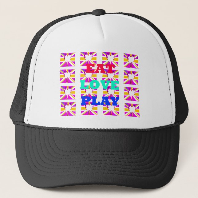 Casquette Amour Manger Jouer Coeur Hakuna Matata couleurs.pn (Devant)