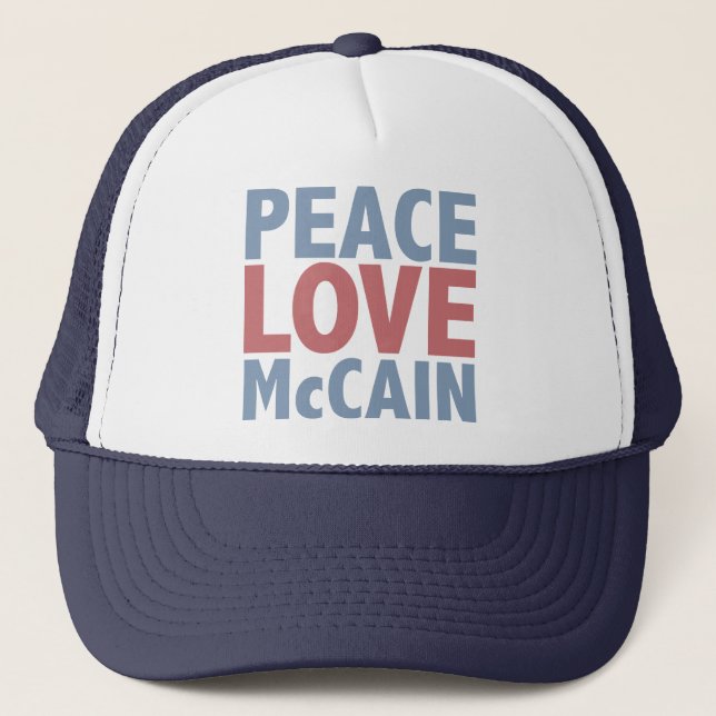 Casquette Amour McCain de paix (Devant)