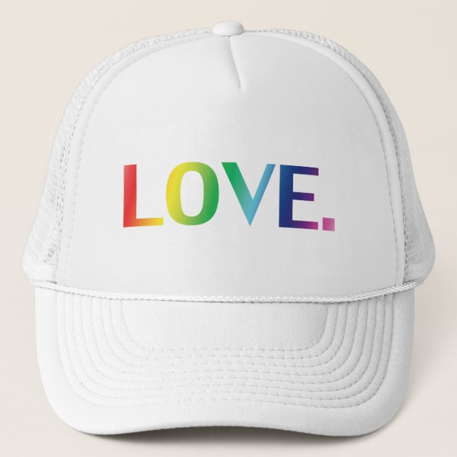 Casquette Amour, pride lgbt lgbtq gay queer couleurs arc-en- (Devant)