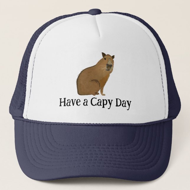 Casquette Amoureux des Animaux de Capybara Mignon  (Devant)