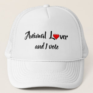 Casquette Amoureux des animaux et moi votons