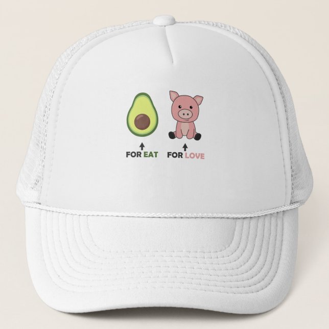 Casquette Amoureux des animaux Vegan Manger Avocado Chiens A (Devant)