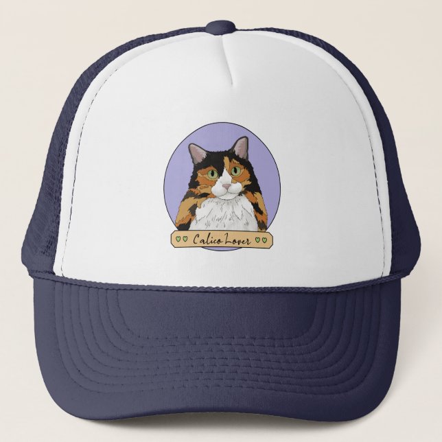 Casquette Amoureux des chats Calico (Devant)