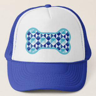 Casquette Amoureux des chiens - os bleu cristal