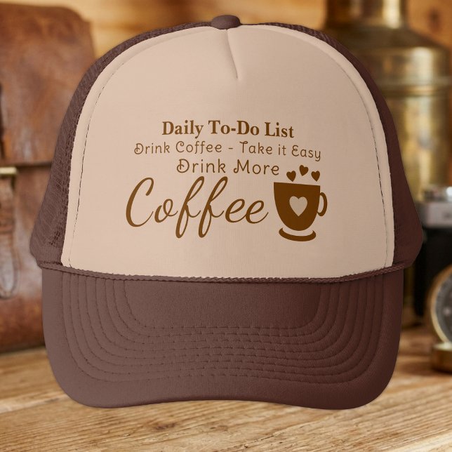 Casquette Amoureux du café, prenez ça cool marron (Créateur téléchargé)