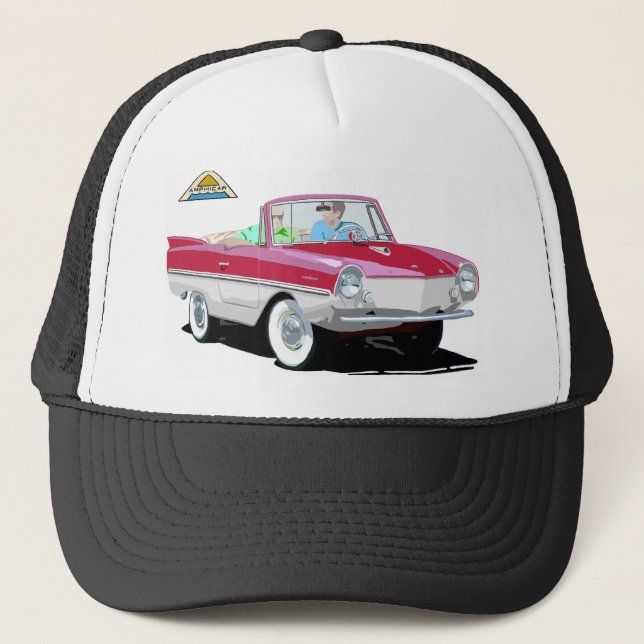 Casquette Amphicaire rouge-blanc (Devant)