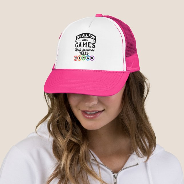 Casquette amusant Bingo jeux mot art (En situation)