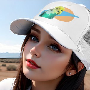 Casquette Amusant Cool géométrique Dramatique Budgie été ani