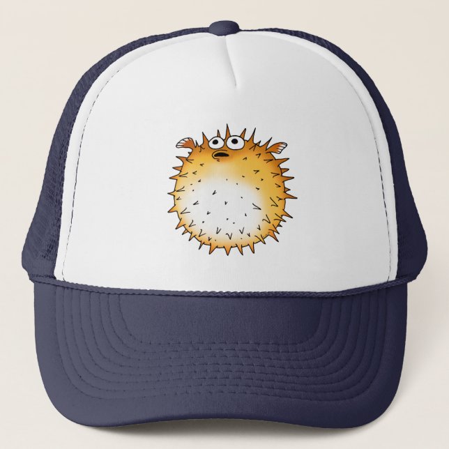 Casquette Amusant dessin animé Puffer Poisson Design (Devant)