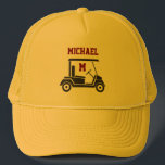 Casquette Amusant Golf Guy Panier Monogramme Nom<br><div class="desc">Quel cadeau amusant personnalisé pour vous-même ou un ami ou un membre de la famille. Pour toute question de conception,  envoyez simplement une note par Conversation ou un courriel à charmdesignstudio@rcn.com et nous serons heureux de vous aider.</div>