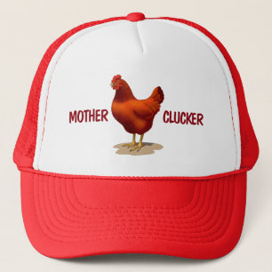 Casquette Amusant Mère Clucker Poulet Agricole Rouge Hen